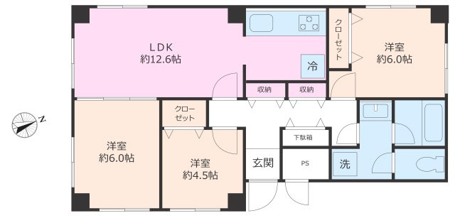 茗荷谷サンハイツの間取り