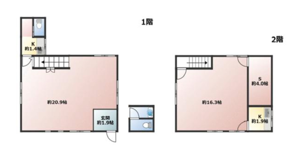 湖南市下田の事務所の間取り