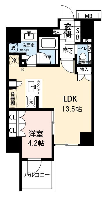 サンクレイドル御苑内藤町の間取り