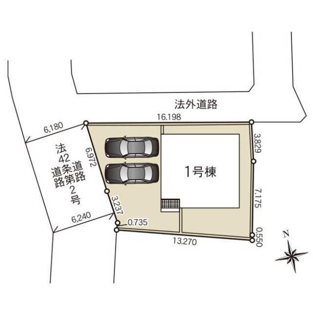 クレイドルガーデン日光市豊田第３　新築一戸建ての区画図