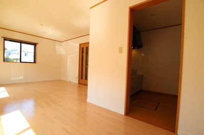 リビングから見えにくい設計のキッチンスぺース♪