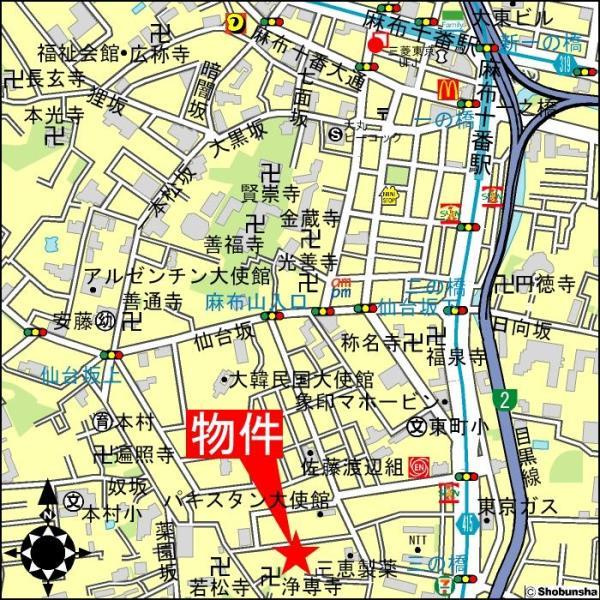 メゾンベール南麻布の地図