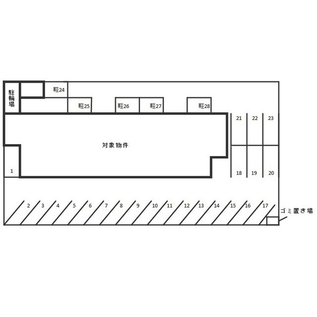 ハイリビングＫの駐車場