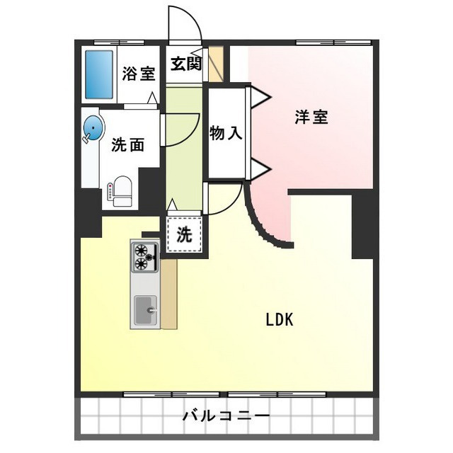 ハイリビングＫの間取り
