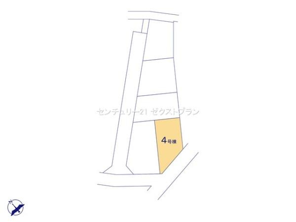 大泉第14寄木戸 4号棟の区画図|区画図