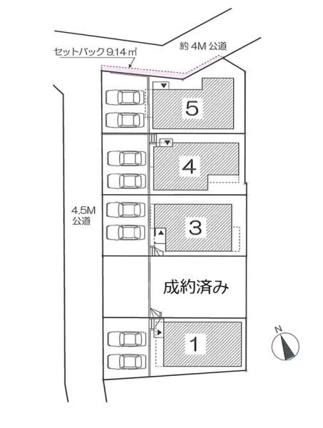 横浜市泉区和泉中央南２丁目の新築一戸建の区画図