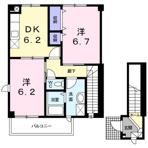 ヴィラノールＤの間取り