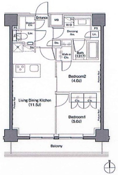 ザ・パークハビオ上野御徒町の間取り