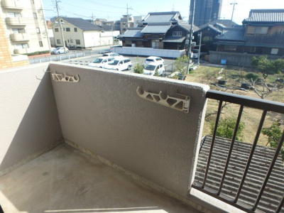 【バルコニー】 | ＳＫマンション | 岡山市北区今　SKマンション　1K　バルコニー