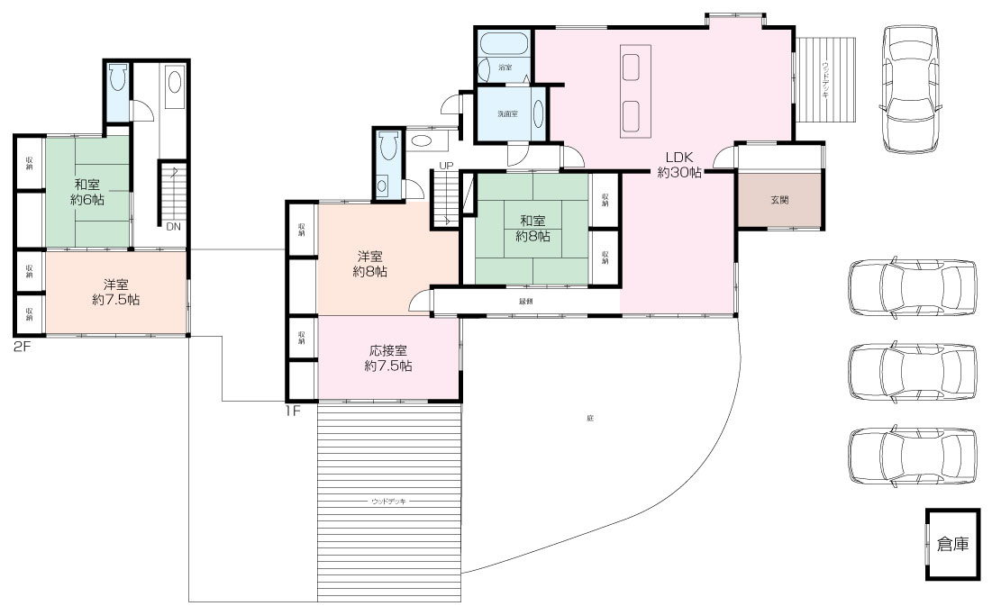 初声町和田庭付き中古戸建の画像