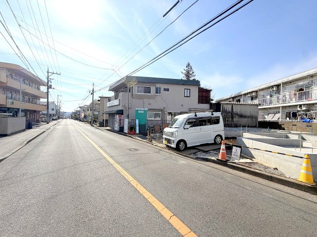 昭島市松原町全２棟　新築分譲の前面道路含む現地写真