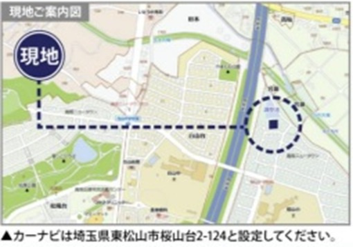中古戸建　東松山市桜山台2-124の地図