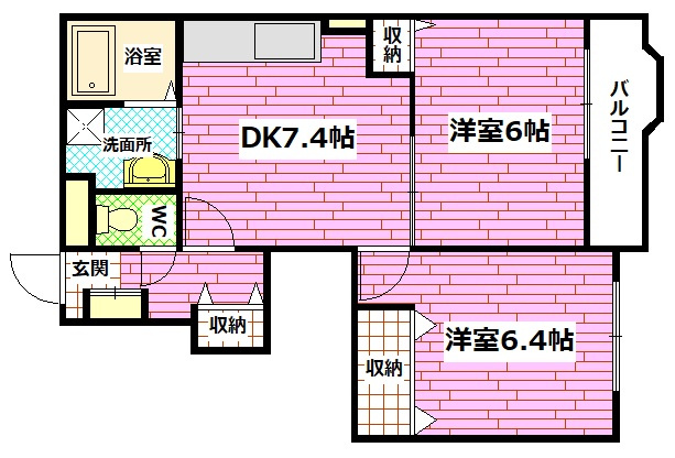 リバーサイドハーモニー　Aの間取り