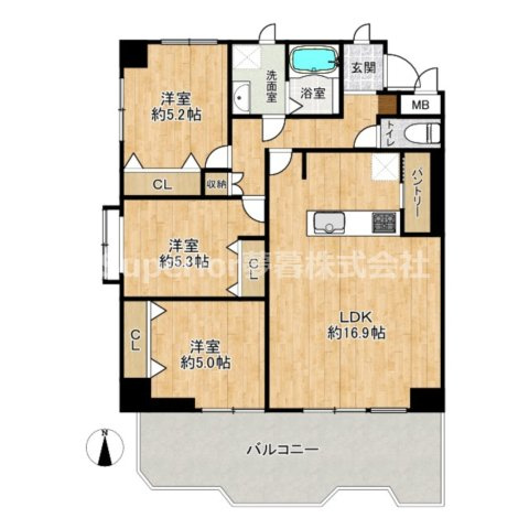 【中古マンション】コスモ大津の間取り