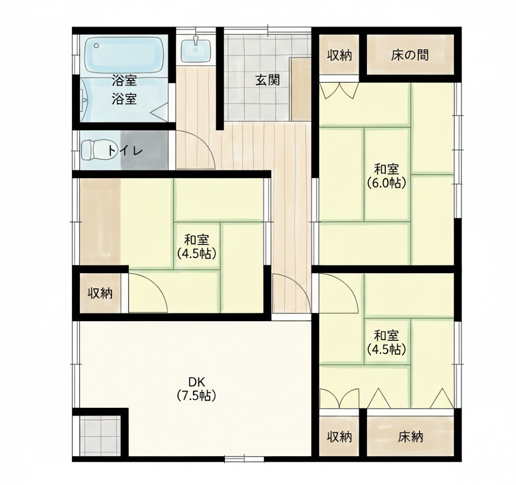 東雲町3丁目　中古戸建の間取り