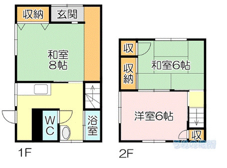 テラスハウス明星【10.000円キャッシュバック対象物件】の間取り