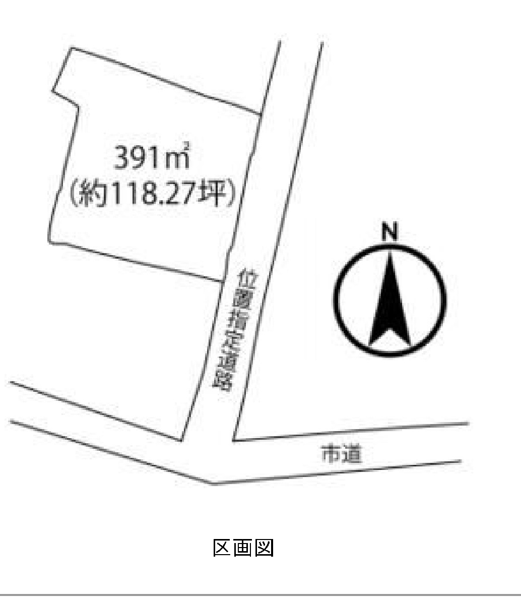 売地　小山市神鳥谷の区画図