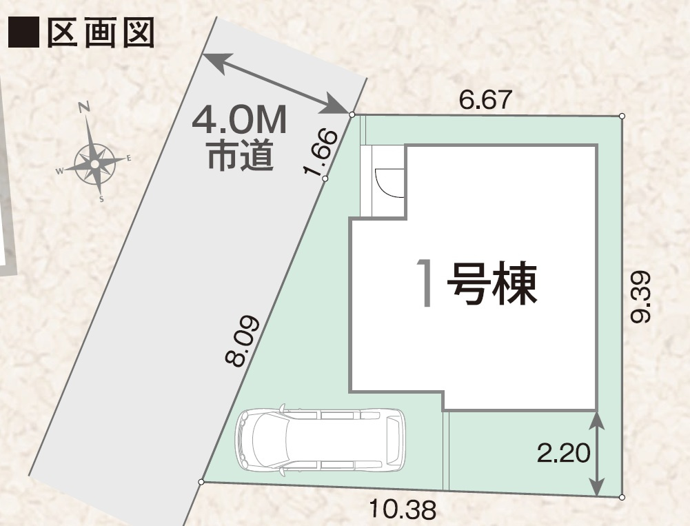 あきる野市上代継全1棟　新築戸建の区画図