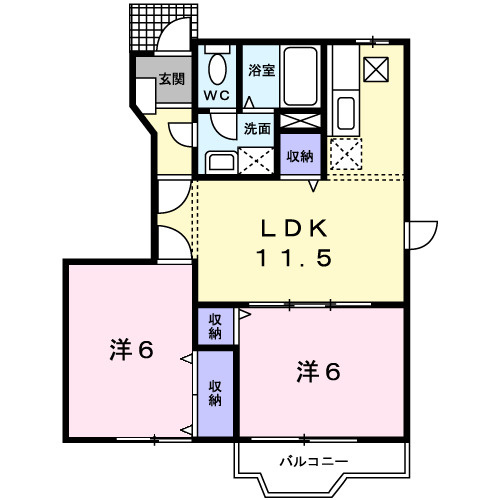 サンライズオアシスＣの間取り