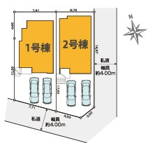 西東京市向台町6丁目　新築一戸建　西武新宿線　花小金井の区画図