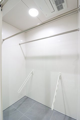 西京極東大丸町　新築参考Aプランの完成予想図|【施工例】
洗う・干すがひとつの空間で完結できるランドリーコーナーは天候に左右されずに干せるのも嬉しいポイント。