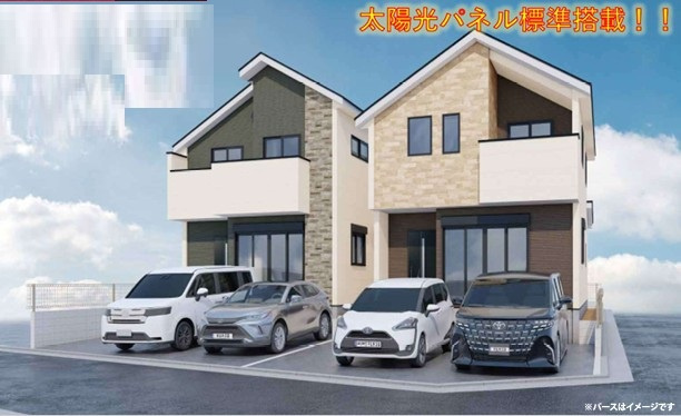 西東京市向台町6丁目　新築一戸建　西武新宿線　花小金井の外観パース