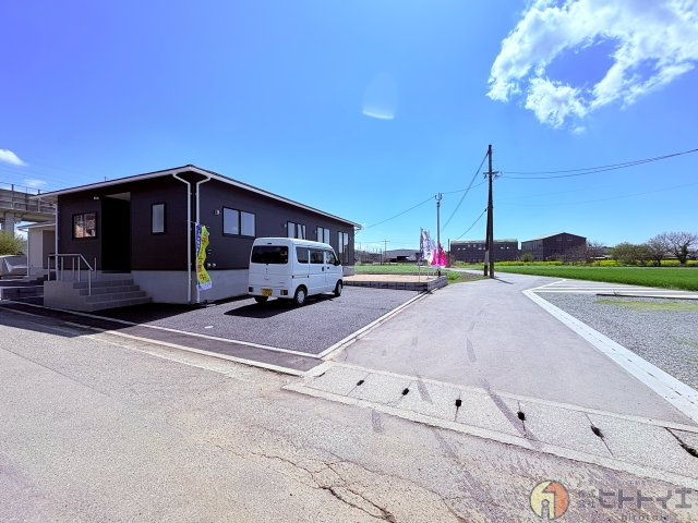新築建売】筑後市大字常用の前面道路含む現地写真