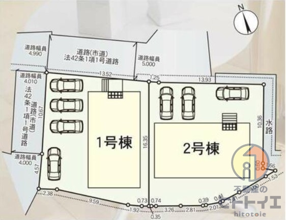 新築建売】筑後市大字常用の区画図