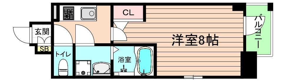 大阪市城東区今福南１丁目の賃貸マンションの間取り