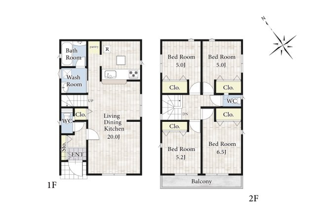 【間取り】 | 開放感のある、閑静な住宅街に位置しています。
見学・ご相談等、お気軽にご連絡下さい。