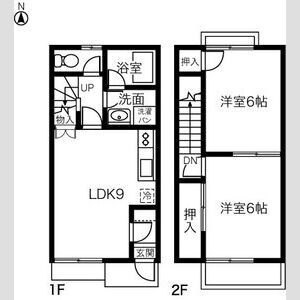 DUPLEX 国王100Bの間取り