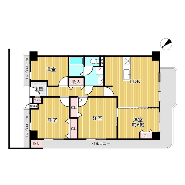 日商岩井太子橋マンションの間取り