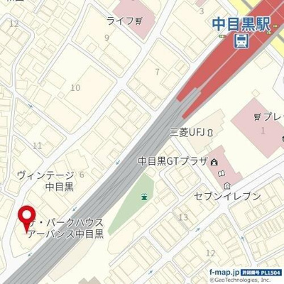 【地図】 | ザ・パークハウス　アーバンス　中目黒