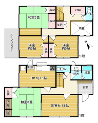 【間取り】 | 下多賀中野分譲地　戸建