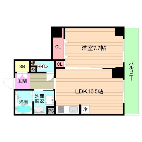 大阪市城東区成育２丁目の賃貸マンションの間取り