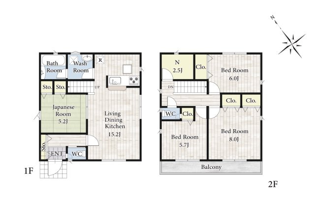 【間取り】 | 開放感のある、閑静な住宅街に位置しています。
見学・ご相談等、お気軽にご連絡下さい。
