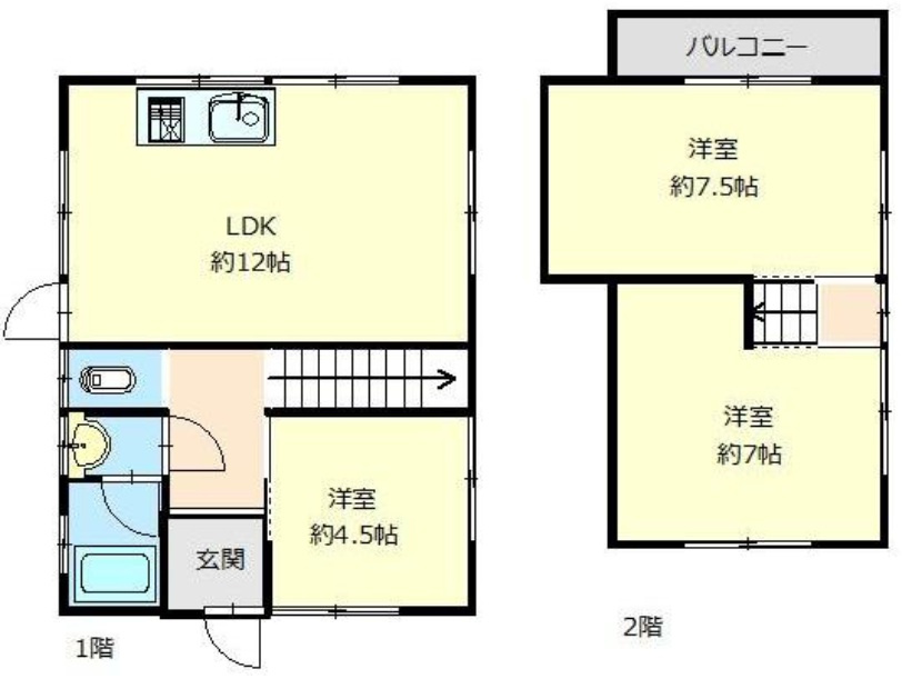 高砂市中島２丁目　山陽電鉄「伊保駅」徒歩17分の間取り
