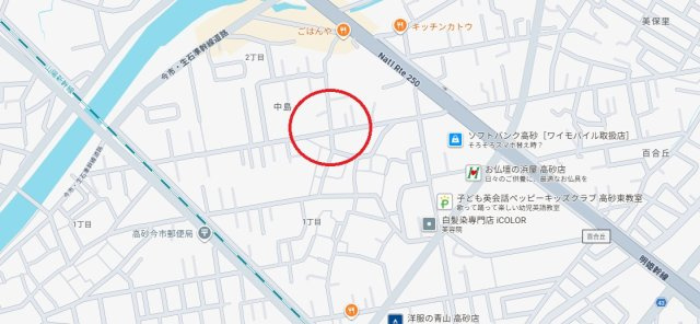 高砂市中島２丁目　山陽電鉄「伊保駅」徒歩17分の地図