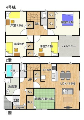 【外観】 | 鈴鹿市桜島町7丁目《4号棟》 | 外観パース