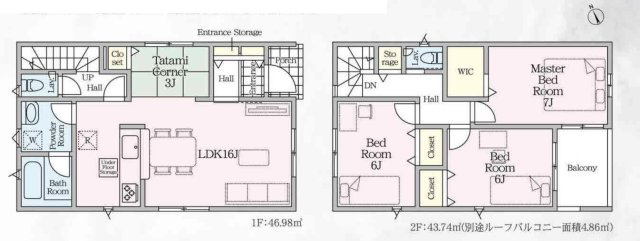 【間取り】 | 加須市南町第3　CRADLE GARDEN　新築戸建　全3棟　1号棟