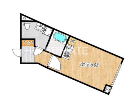 Y’ｓ Court Akabaneの間取り|バス・トイレ別１R☆