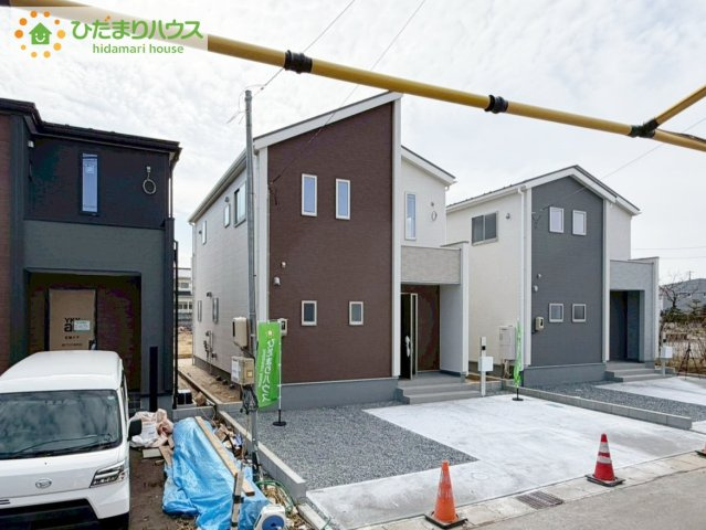 大槻前畑　新築戸建　2号棟の外観|資料請求やご案内も即日対応いたします♪同じ施工例の物件見学も可能です！