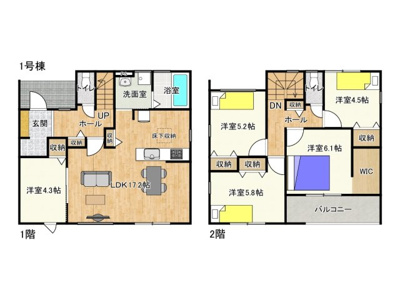 【外観パース】 | 鈴鹿市北玉垣町《1号棟》 | 外観パース