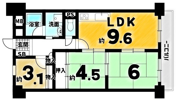 伏見日光ハイツ2号棟