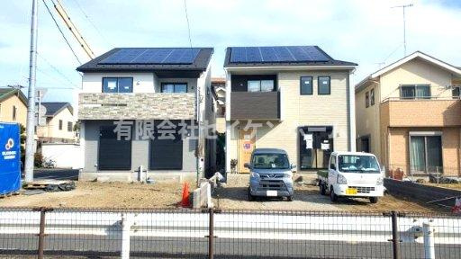 熊谷市赤城町1丁目　太陽光発電付きオール電化新築住宅の外観パース