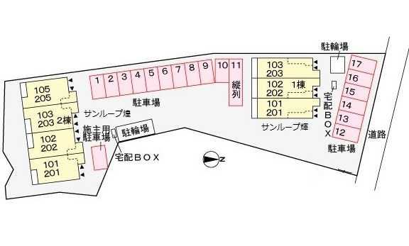 サンループ煌の区画図