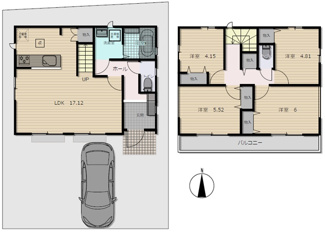 【間取り】 | 武蔵村山市大南3丁目　新築戸建　【全1棟】