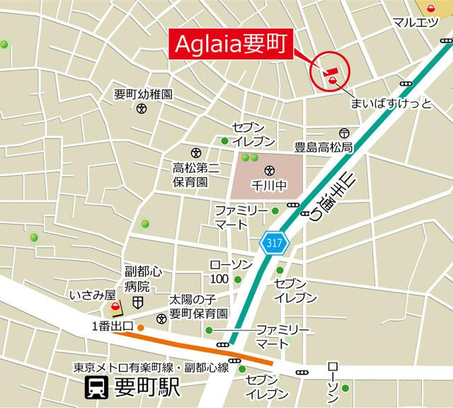 Ａｇｌａｉａ要町の地図
