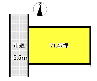 売地　水戸市笠原町の区画図