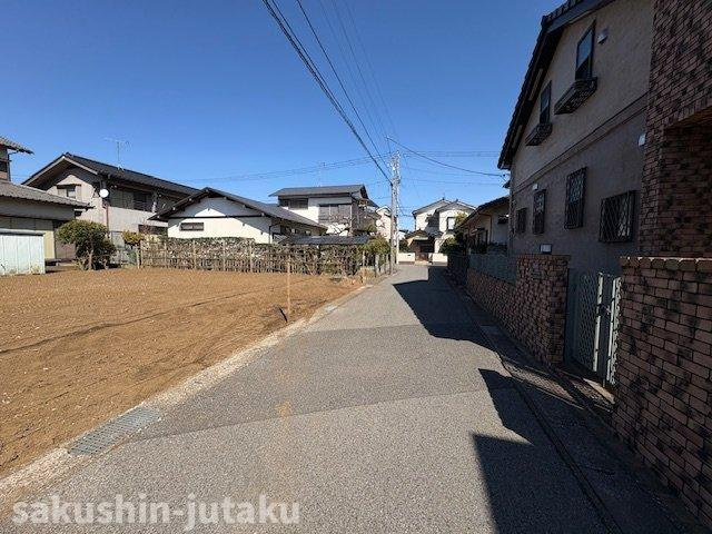 長沼町　売地の前面道路含む現地写真|長沼町　売地　約62坪の整形地　東南側4.8ｍ公道面　建築条件なし　確定測量